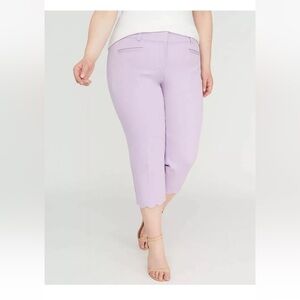 NWT Lane Bryant Allie Lilac Cropped Pants sz 18